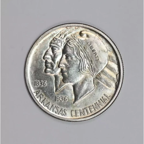 Classic Commemorative Silver--- Arkansas Centennial 1935-1939-Silver- 0.5 Dollar