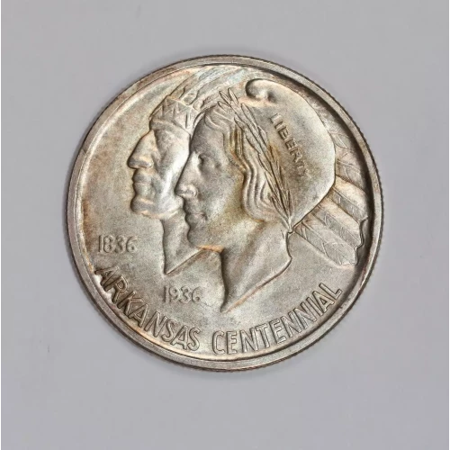 Classic Commemorative Silver--- Arkansas Centennial 1935-1939-Silver- 0.5 Dollar