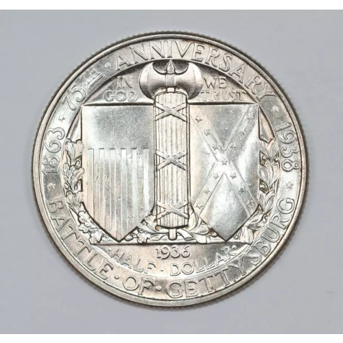 Classic Commemorative Silver--- Battle of Gettysburg Anniversary 1936 -Silver- 0.5 Dollar (2)