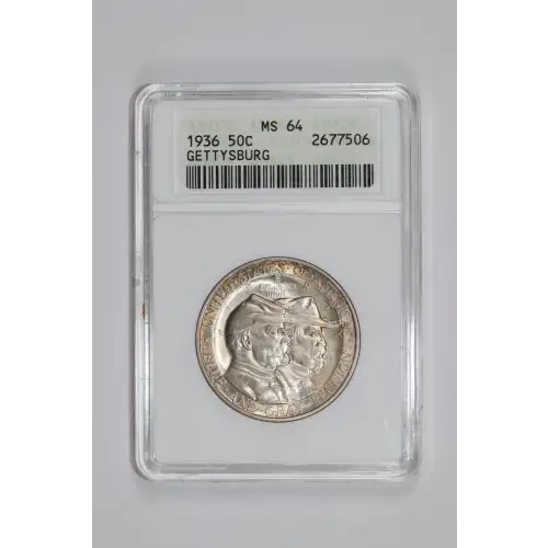 Classic Commemorative Silver--- Battle of Gettysburg Anniversary 1936 -Silver- 0.5 Dollar