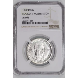 Classic Commemorative Silver--- Booker T. Washington Memorial 1946-1951-Silver- 0.5 Dollar