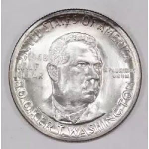 Classic Commemorative Silver--- Booker T. Washington Memorial 1946-1951-Silver- 0.5 Dollar