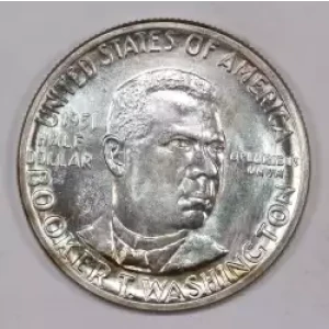 Classic Commemorative Silver--- Booker T. Washington Memorial 1946-1951-Silver- 0.5 Dollar