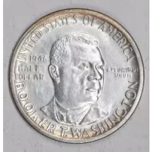 Classic Commemorative Silver--- Booker T. Washington Memorial 1946-1951-Silver- 0.5 Dollar
