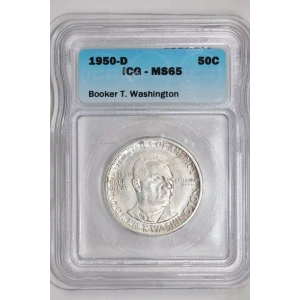 Classic Commemorative Silver--- Booker T. Washington Memorial 1946-1951-Silver- 0.5 Dollar