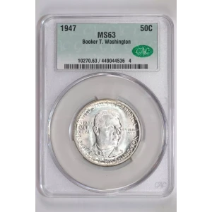 Classic Commemorative Silver--- Booker T. Washington Memorial 1946-1951-Silver- 0.5 Dollar