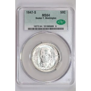 Classic Commemorative Silver--- Booker T. Washington Memorial 1946-1951-Silver- 0.5 Dollar