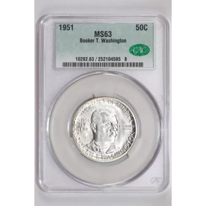 Classic Commemorative Silver--- Booker T. Washington Memorial 1946-1951-Silver- 0.5 Dollar