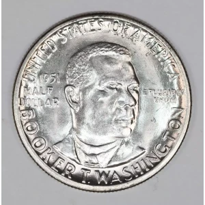 Classic Commemorative Silver--- Booker T. Washington Memorial 1946-1951-Silver- 0.5 Dollar