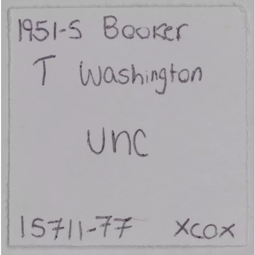 Classic Commemorative Silver--- Booker T. Washington Memorial 1946-1951-Silver- 0.5 Dollar (3)