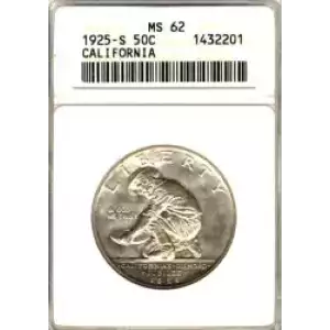 Classic Commemorative Silver--- California Diamond Jubilee 1925 -Silver- 0.5 Dollar (3)