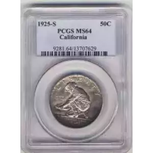 Classic Commemorative Silver--- California Diamond Jubilee 1925 -Silver- 0.5 Dollar (3)