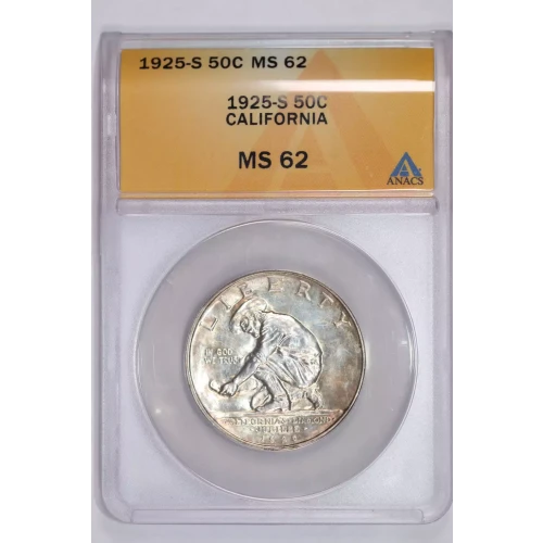 Classic Commemorative Silver--- California Diamond Jubilee 1925 -Silver- 0.5 Dollar