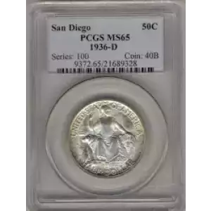 Classic Commemorative Silver--- California Pacific International Exposition 1935-1936-Silver- 0.5 Dollar (3)