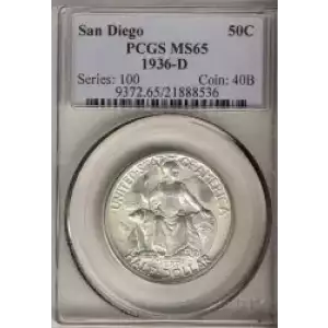 Classic Commemorative Silver--- California Pacific International Exposition 1935-1936-Silver- 0.5 Dollar (3)