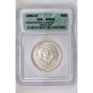Classic Commemorative Silver---Carver/Washington Commemorative 1951-1954-Silver- 0.5 Dollar