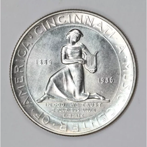 Classic Commemorative Silver--- Cincinnati Music Center 1936 -Silver- 0.5 Dollar