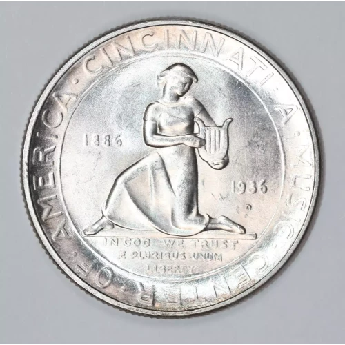 Classic Commemorative Silver--- Cincinnati Music Center 1936 -Silver- 0.5 Dollar (2)