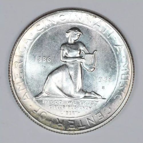 Classic Commemorative Silver--- Cincinnati Music Center 1936 -Silver- 0.5 Dollar