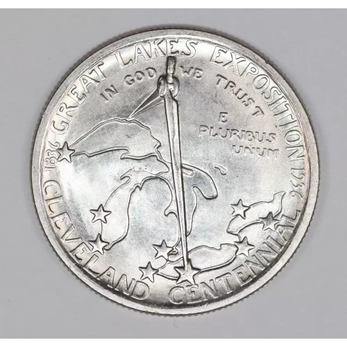 Classic Commemorative Silver--- Cleveland Centennial / Great Lakes Exposition 1936 -Silver- 0.5 Dollar (2)