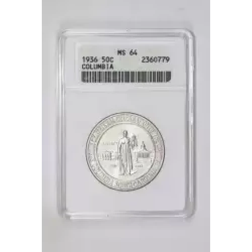 Classic Commemorative Silver--- Columbia, South Carolina, Sesquicentennial 1936 -Silver- 0.5 Dollar