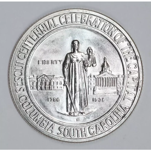 Classic Commemorative Silver--- Columbia, South Carolina, Sesquicentennial 1936 -Silver- 0.5 Dollar