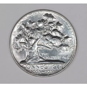 Classic Commemorative Silver--- Connecticut Tercentenary 1935 -Silver- 0.5 Dollar