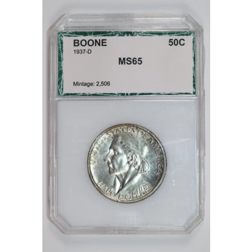 Classic Commemorative Silver--- Daniel Boone Bicentennial 1934-1938-Silver- 0.5 Dollar (2)