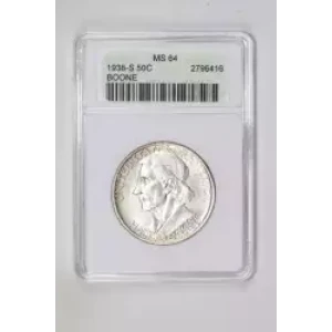 Classic Commemorative Silver--- Daniel Boone Bicentennial 1934-1938-Silver- 0.5 Dollar