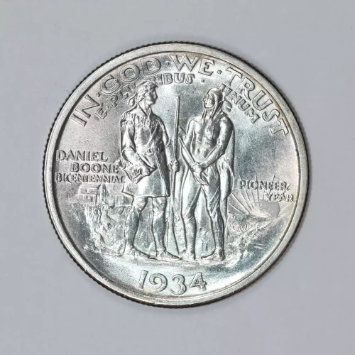 Classic Commemorative Silver--- Daniel Boone Bicentennial 1934-1938-Silver- 0.5 Dollar (2)