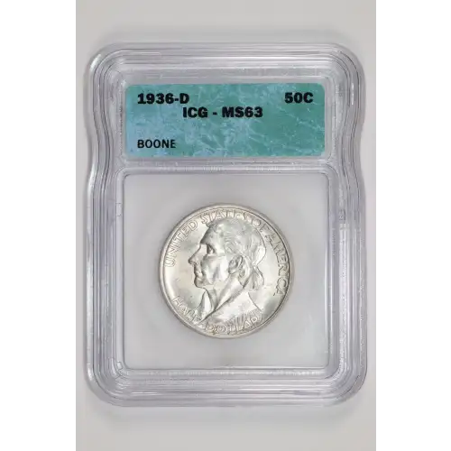 Classic Commemorative Silver--- Daniel Boone Bicentennial 1934-1938-Silver- 0.5 Dollar