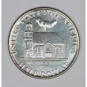 Classic Commemorative Silver--- Delaware Tercentenary 1936 -Silver- 0.5 Dollar