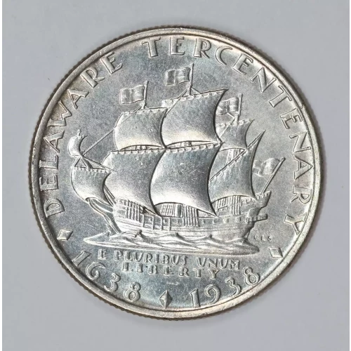 Classic Commemorative Silver--- Delaware Tercentenary 1936 -Silver- 0.5 Dollar