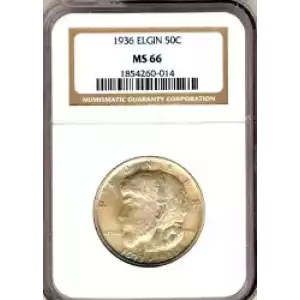 Classic Commemorative Silver--- Elgin, Illinois, Centennial 1936 -Silver- 0.5 Dollar (3)