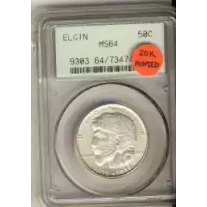 Classic Commemorative Silver--- Elgin, Illinois, Centennial 1936 -Silver- 0.5 Dollar (3)