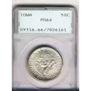 Classic Commemorative Silver--- Iowa Centennial 1946 -Silver- 0.5 Dollar (3)