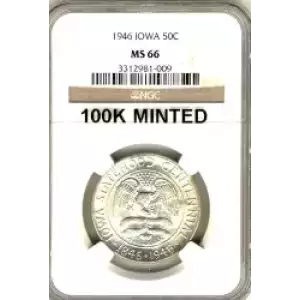 Classic Commemorative Silver--- Iowa Centennial 1946 -Silver- 0.5 Dollar (3)
