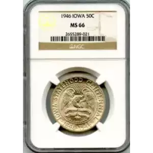 Classic Commemorative Silver--- Iowa Centennial 1946 -Silver- 0.5 Dollar (3)