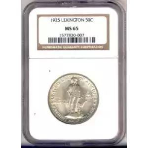 Classic Commemorative Silver--- Lexington - Concord Sesquicentennial 1925 -Silver- 0.5 Dollar (3)