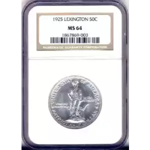 Classic Commemorative Silver--- Lexington - Concord Sesquicentennial 1925 -Silver- 0.5 Dollar (3)