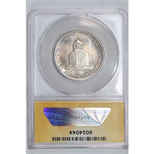 Classic Commemorative Silver--- Lexington - Concord Sesquicentennial 1925 -Silver- 0.5 Dollar