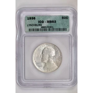 Classic Commemorative Silver--- Lynchburg, Virginia, Sesquicentennial 1936-Silver- 0.5 Dollar