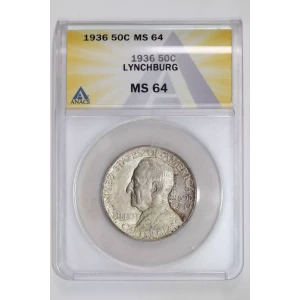 Classic Commemorative Silver--- Lynchburg, Virginia, Sesquicentennial 1936-Silver- 0.5 Dollar