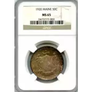 Classic Commemorative Silver--- Maine Centennial 1920-Silver- 0.5 Dollar (3)