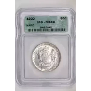 Classic Commemorative Silver--- Maine Centennial 1920-Silver- 0.5 Dollar