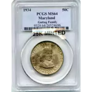 Classic Commemorative Silver--- Maryland Tercentenary 1934 -Silver- 0.5 Dollar (3)