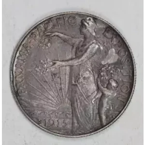Classic Commemorative Silver--- Panama - Pacific Exposition 1915 -Silver- 0.5 Dollar