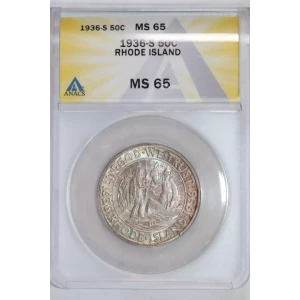 Classic Commemorative Silver--- Providence, Rhode Island, Tercentenary 1936 -Silver- 0.5 Dollar