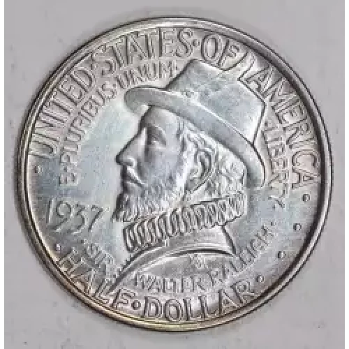 Classic Commemorative Silver--- Roanoke Island, North Carolina, 350th Anniversary 1937 -Silver- 0.5 Dollar