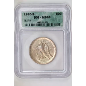 Classic Commemorative Silver--- Texas Independence Centennial 1934-1938-Silver- 0.5 Dollar